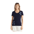 T-SHIRT MANICHE CORTE TECH LITE II SWARMING SHAPES DONNA - ICEBREAKER