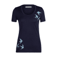 T-SHIRT MANICHE CORTE TECH LITE II SWARMING SHAPES DONNA - ICEBREAKER