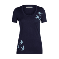 T-SHIRT MERINO TECH LITE II SWARMING SHAPES DONNA - ICEBREAKER