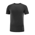 T-SHIRT MANICHE CORTE CROSS RUN UOMO NERO - SALOMON