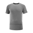 T-SHIRT MANICHE CORTE CROSS RUN UOMO GRIGIO - SALOMON