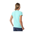 T-SHIRT FUSION MANICHE CORTE DONNA BLU/BEIGE - MILLET