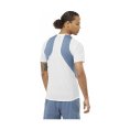 T-SHIRT A MANICHE CORTE SENSE AERO UOMO BLU/BIANCO - SALOMON
