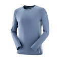 MAGLIA A MANICHE LUNGHE SENSE AERO UOMO BLU - SALOMON