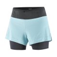 PANTALONCINO SENSE AERO 2 IN 1 DONNA BLU - SALOMON