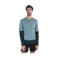 T-SHIRT A MANICHE LUNGHE MERINO 125 ZONEKNIT UOMO BLU - ICEBREAKER