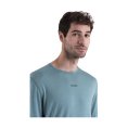 T-SHIRT A MANICHE LUNGHE MERINO 125 ZONEKNIT UOMO BLU - ICEBREAKER