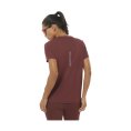 T-SHIRT MANICHE CORTE SENSE AERO DONNA MARRONE - SALOMON