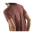 T-SHIRT MANICHE CORTE SENSE AERO DONNA MARRONE - SALOMON