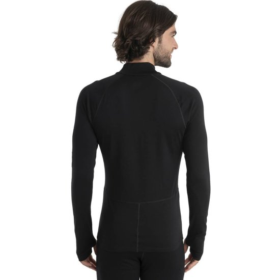 ICEBREAKER - MAGLIA INTIMA MERINOFINE POLAR 300 MEZZA ZIP UOMO