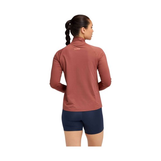 HOKA - Maglia a maniche lunghe mezza-zip GLIDETECH donna
