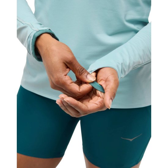 HOKA - Maglia a maniche lunghe mezza-zip GLIDETECH donna