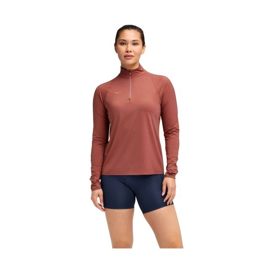 HOKA - Maglia a maniche lunghe mezza-zip GLIDETECH donna