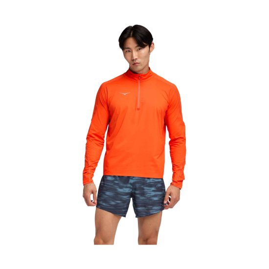 HOKA - MAGLIA MANICHE LUNGHE MEZZA ZIP GLIDETECH UOMO