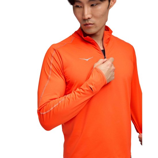 HOKA - MAGLIA MANICHE LUNGHE MEZZA ZIP GLIDETECH UOMO