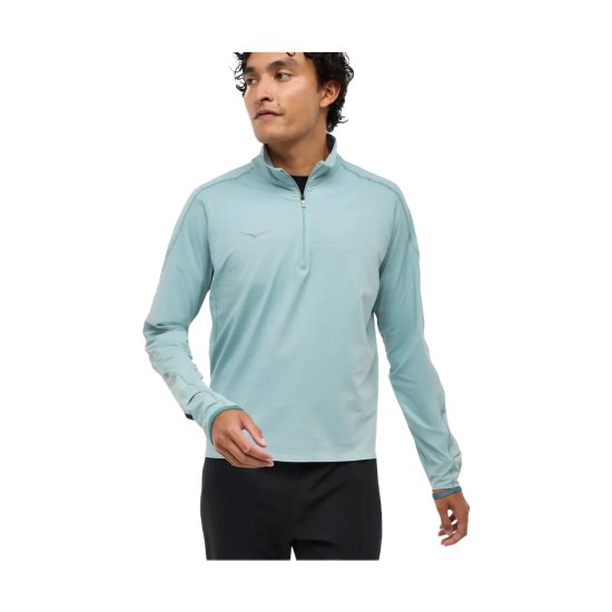 HOKA - MAGLIA MANICHE LUNGHE MEZZA ZIP GLIDETECH UOMO