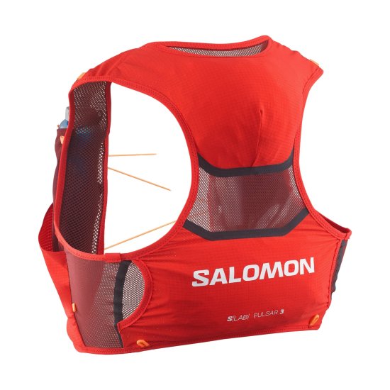 SALOMON - ZAINO D'IDRATAZIONE S/LAB PULSAR 3 CON FLASCHETTE ROSSO
