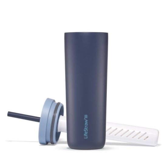 LIFESTRAW - Borraccia filtrante in acciaio inossidabile isolata Go Series 500 ml