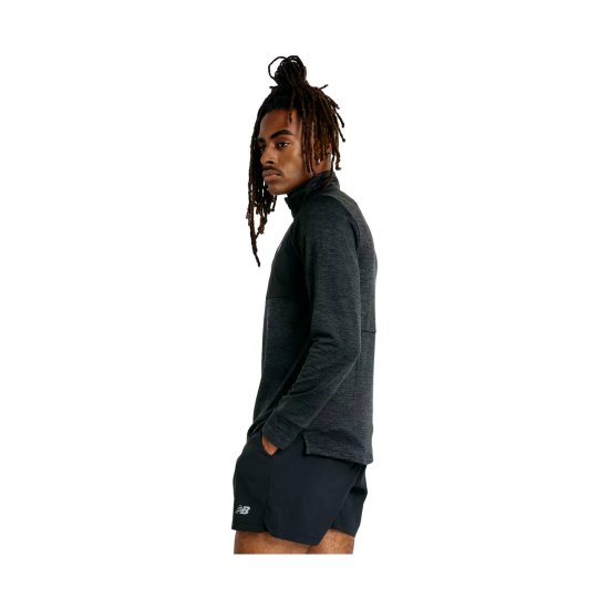 NEW BALANCE - T-SHIRT ATHLETICS HEAT GRID 1/2 ZIP UOMO