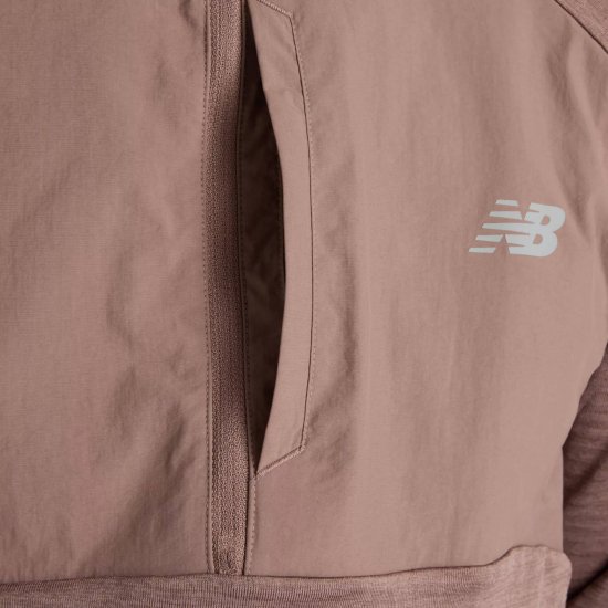 NEW BALANCE - T-SHIRT ATHLETICS HEAT GRID 1/2 ZIP UOMO