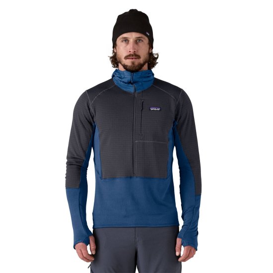PATAGONIA - PILE R1 PULL-OVER CON CAPPUCCIO UOMO