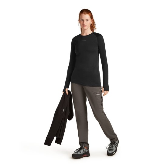 ICEBREAKER - T-SHIRT ZONEKNIT MANICHE LUNGHE MERINO 125 DONNA