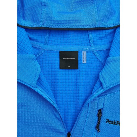 PEAK PERFORMANCE - Felpa in pile Trail Polartec con zip e cappuccio da uomo