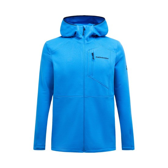 PEAK PERFORMANCE - Felpa in pile Trail Polartec con zip e cappuccio da uomo