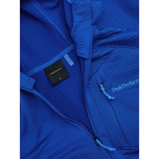 PEAK PERFORMANCE - Felpa in pile Trail Polartec con zip e cappuccio da uomo