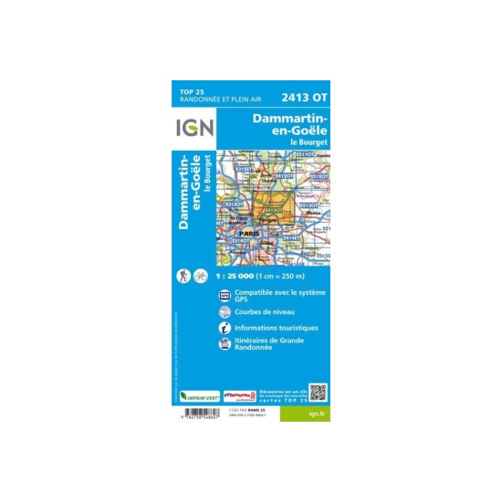 IGN - Carta IGN DAMMARTIN-EN-GOÛLE LE BOURGET