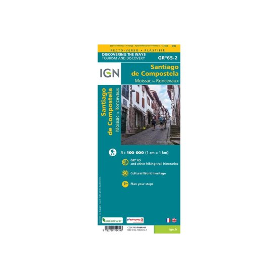 IGN - Carta IGN CAMMINO DI COMPOSTELA GR®65-2 DA MOISSAC A RONCEVAUX