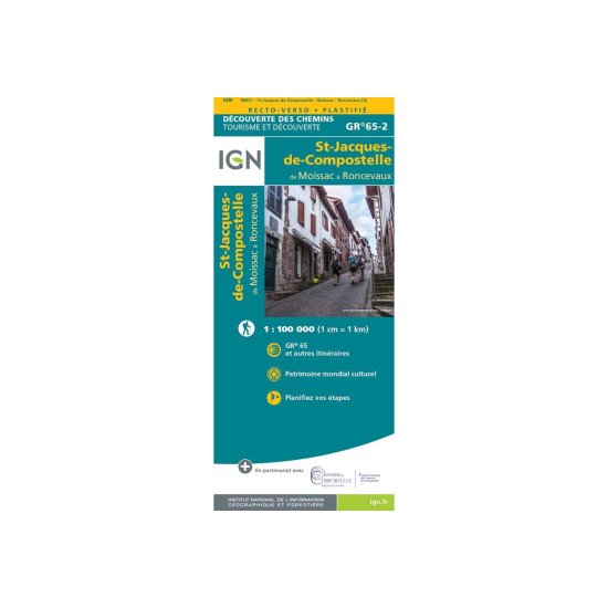 IGN - Carta IGN CAMMINO DI COMPOSTELA GR®65-2 DA MOISSAC A RONCEVAUX
