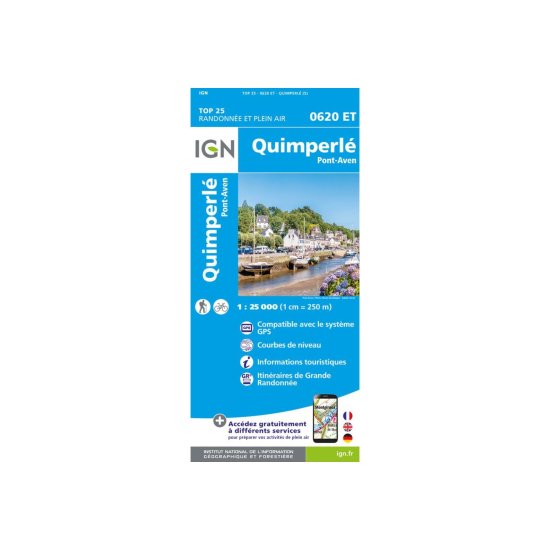 IGN - CARTA QUIMPERLÉ, PONT-AVEN