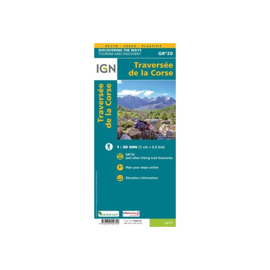 IGN - CARTA TRAVERSATA DELLA CORSICA GR20