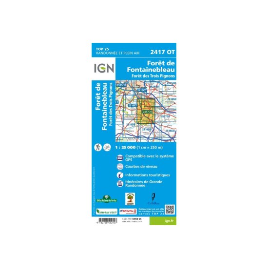 IGN - 2417OT FORESTA DI FONTAINEBLEAU FORESTA