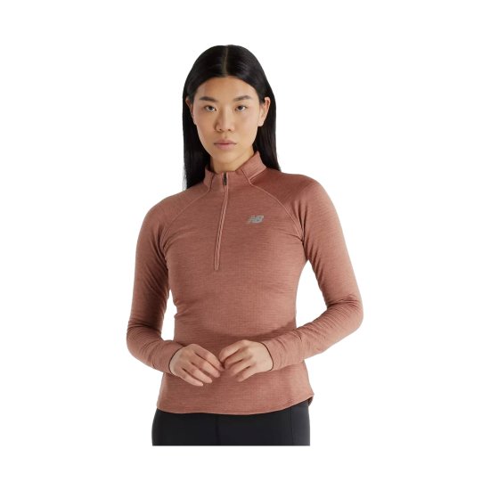 NEW BALANCE - Pile Athletics Heat Grid 1/2 Zip donna