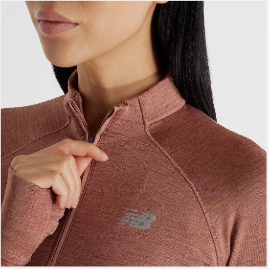 NEW BALANCE - Pile Athletics Heat Grid 1/2 Zip donna