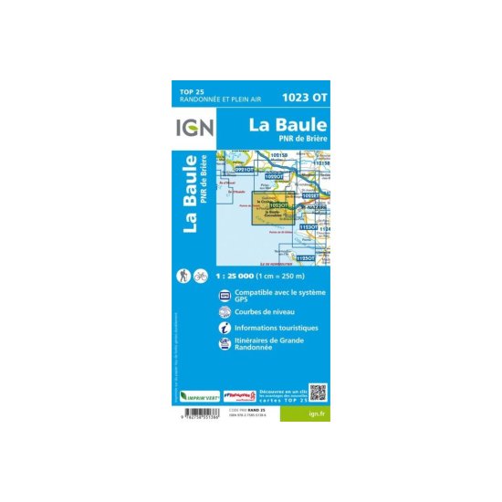 IGN - CARTE LA BAULE PARC ET NATUREL RÉGIONAL DE BRIÈRE