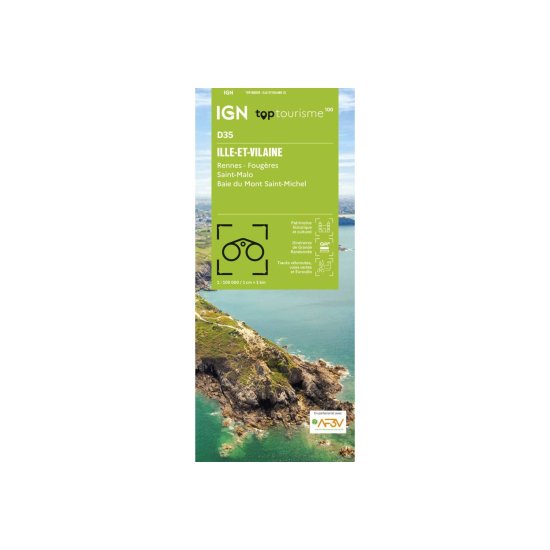 IGN - Carta TOP100 D35 Ille-et-Vilaine