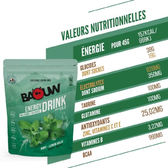 BAOUW - Boisson isotonic energy drink mix