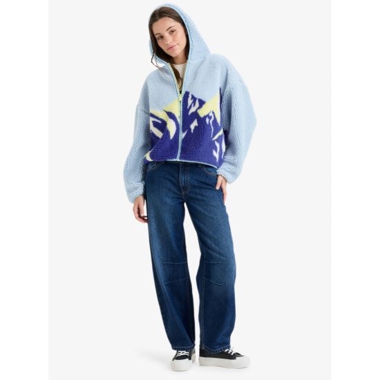 ROXY - Pile con cappuccio Chloe Kim Print da donna