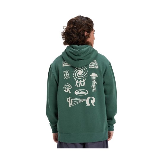 QUIKSILVER - Felpa con cappuccio Salt Water Graphic uomo