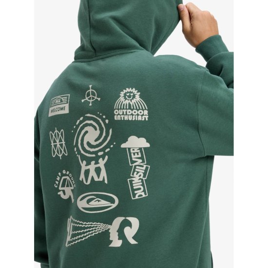 QUIKSILVER - Felpa con cappuccio Salt Water Graphic uomo