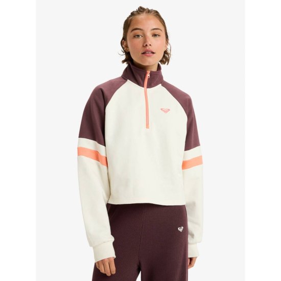 ROXY - FELPA ESSENTIAL ENERGY CROP DEMI-ZIP DONNA
