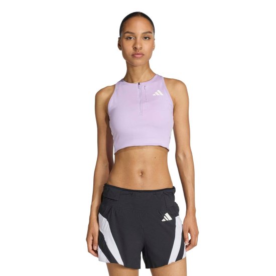 ADIDAS - Top corto da running ADIZERO CROP donna