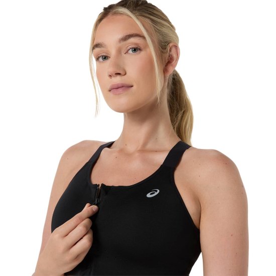 ASICS - Reggiseno con zip Road Combination