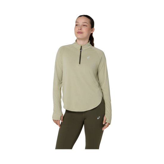 ASICS - Maglia a maniche lunghe Nagino Run 1/4 zip donna