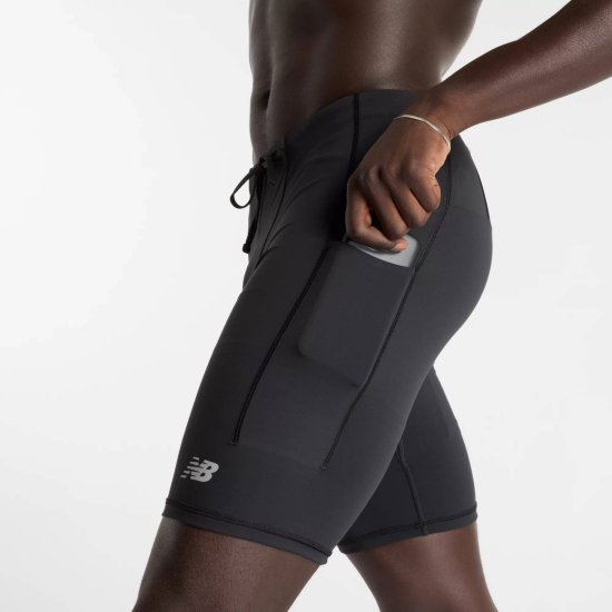NEW BALANCE - Pantaloncini compressivi da running Sleek Pocket Half Tight 9\"