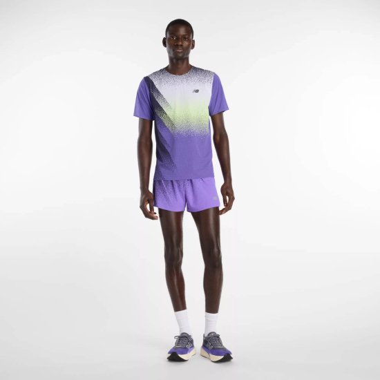 NEW BALANCE - T-shirt Race Day Ultra Leggera Stampata uomo