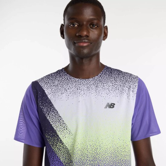 NEW BALANCE - T-shirt Race Day Ultra Leggera Stampata uomo